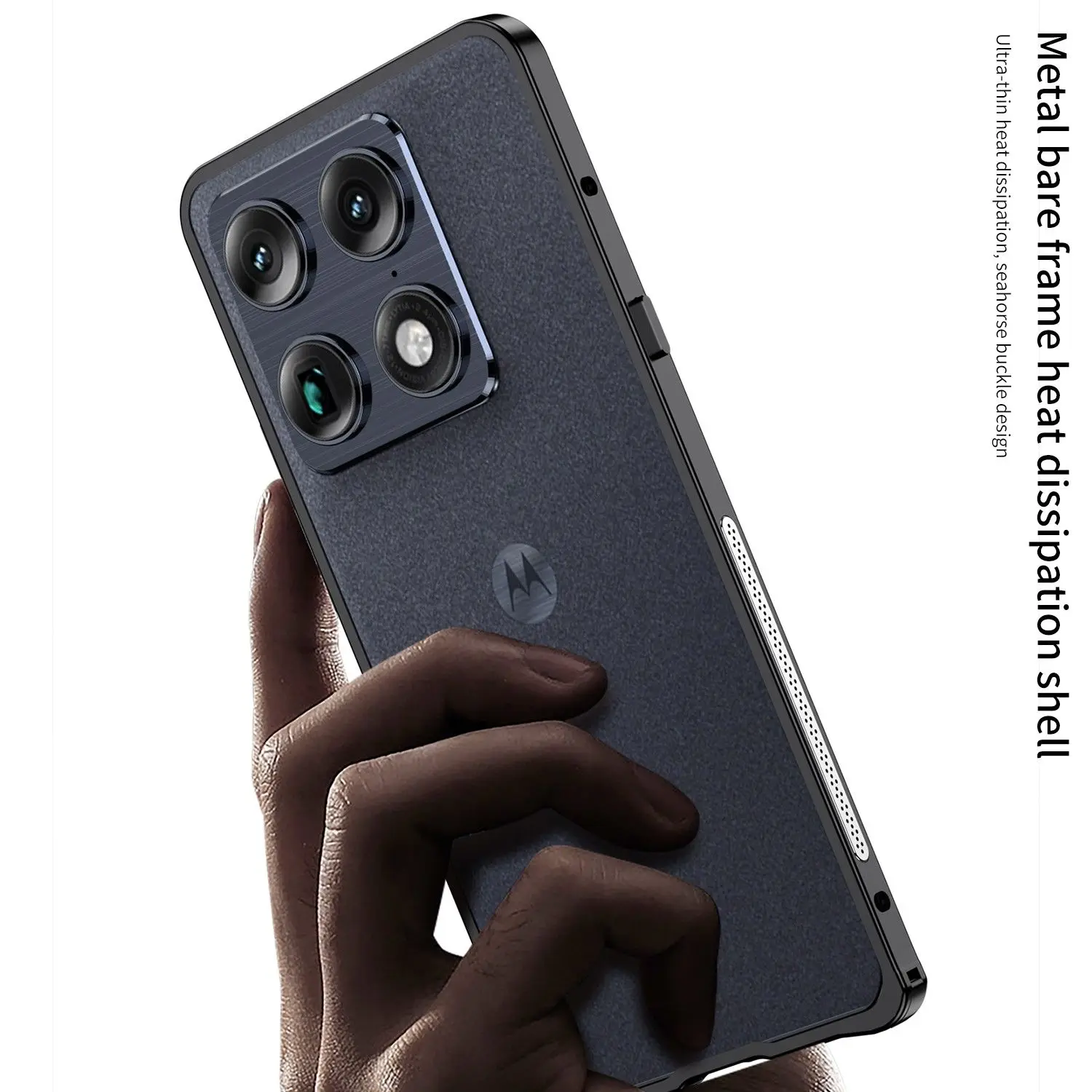 Etui na Motorola Signature, luksusowa obudowa z aluminium, odporna na wstrząsy, odczucie jak bez obudowy, do Moto Motorola Signature Funda — zdjęcie produktu 3