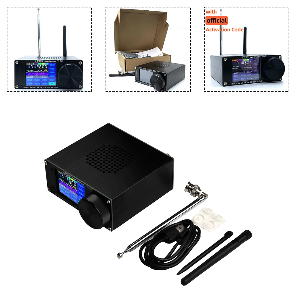 Receptor de rádio ats25 max receptor de rádio fm sw ssb para mw lw receptor com 2.4 "tela sensível ao toque instrumentos de análise de medição