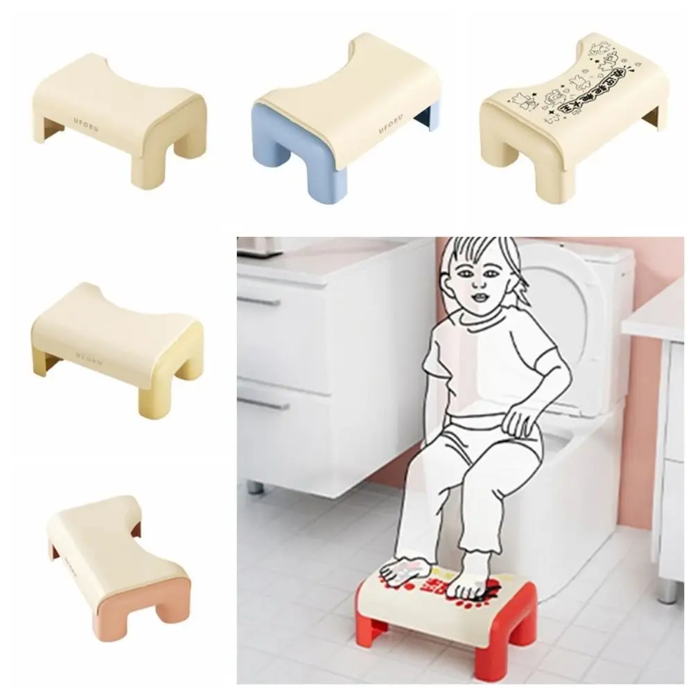 

Ergonomic Toilet Footstool Waterproof Household Children's Toilet Stool Thickened Anti-Slip Under Desk Footrest Pregnant Woman