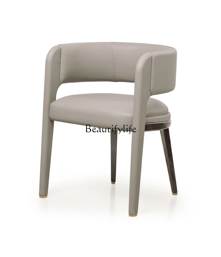 

Italian Minimalist Backrest Stool Light Luxury Senior Designer Leisure Chair