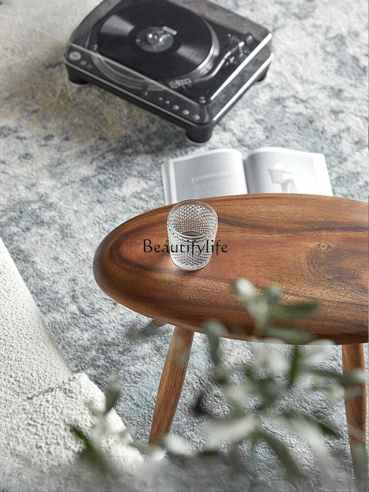 Solid wood dressing stool, personalized and creative Japanese-style shoe change, simple melon seed stool