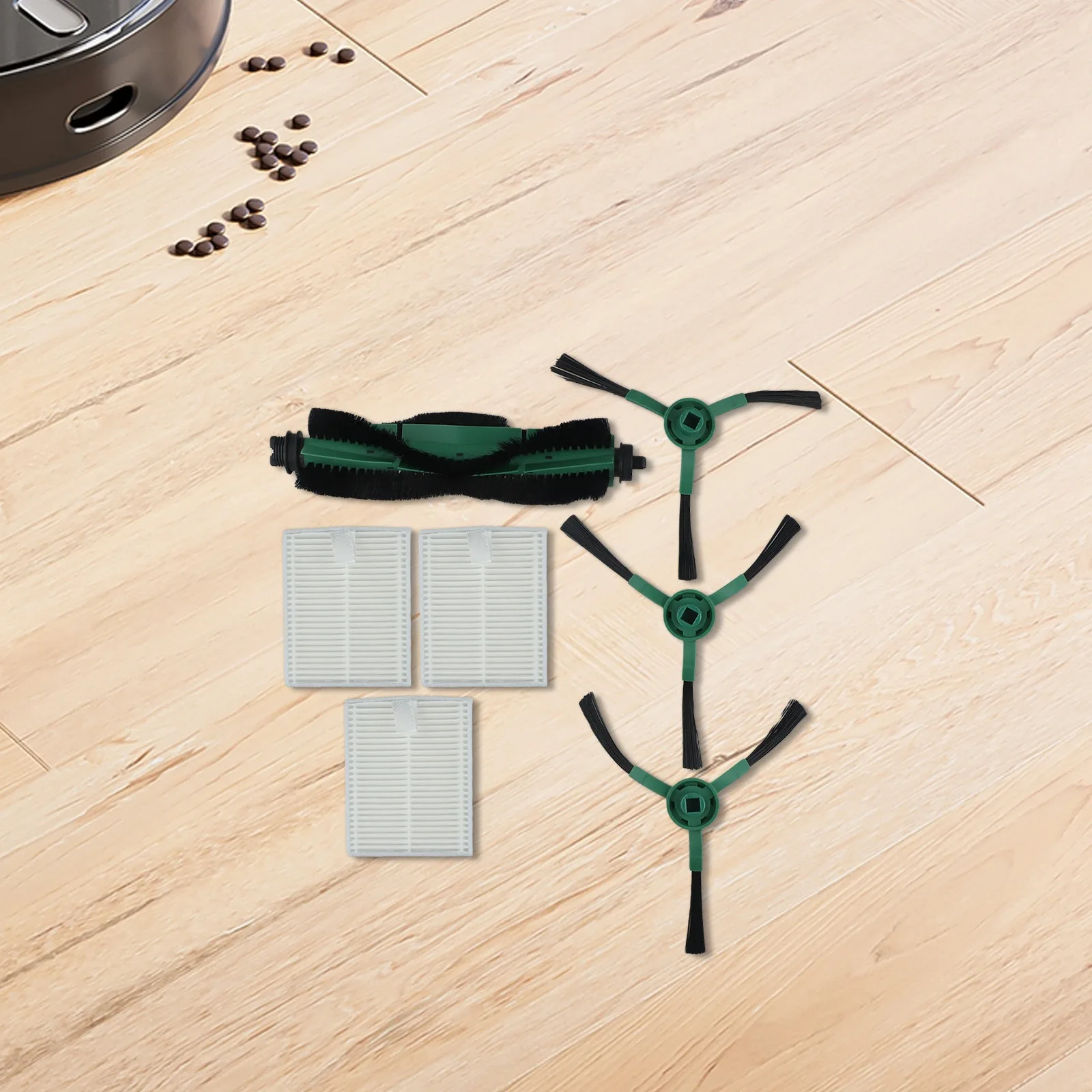 Brushes And Filters Color As Shown for roomba Brush Filter Kit Effective Filter Efficient Side Brush Hygienic Floors