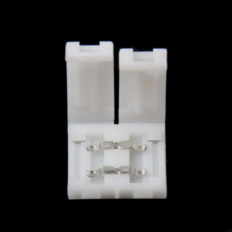 A9BD Solderless Clip-On Connector Connector 2 Pin 10mm for 5050 Single Color LED Strip