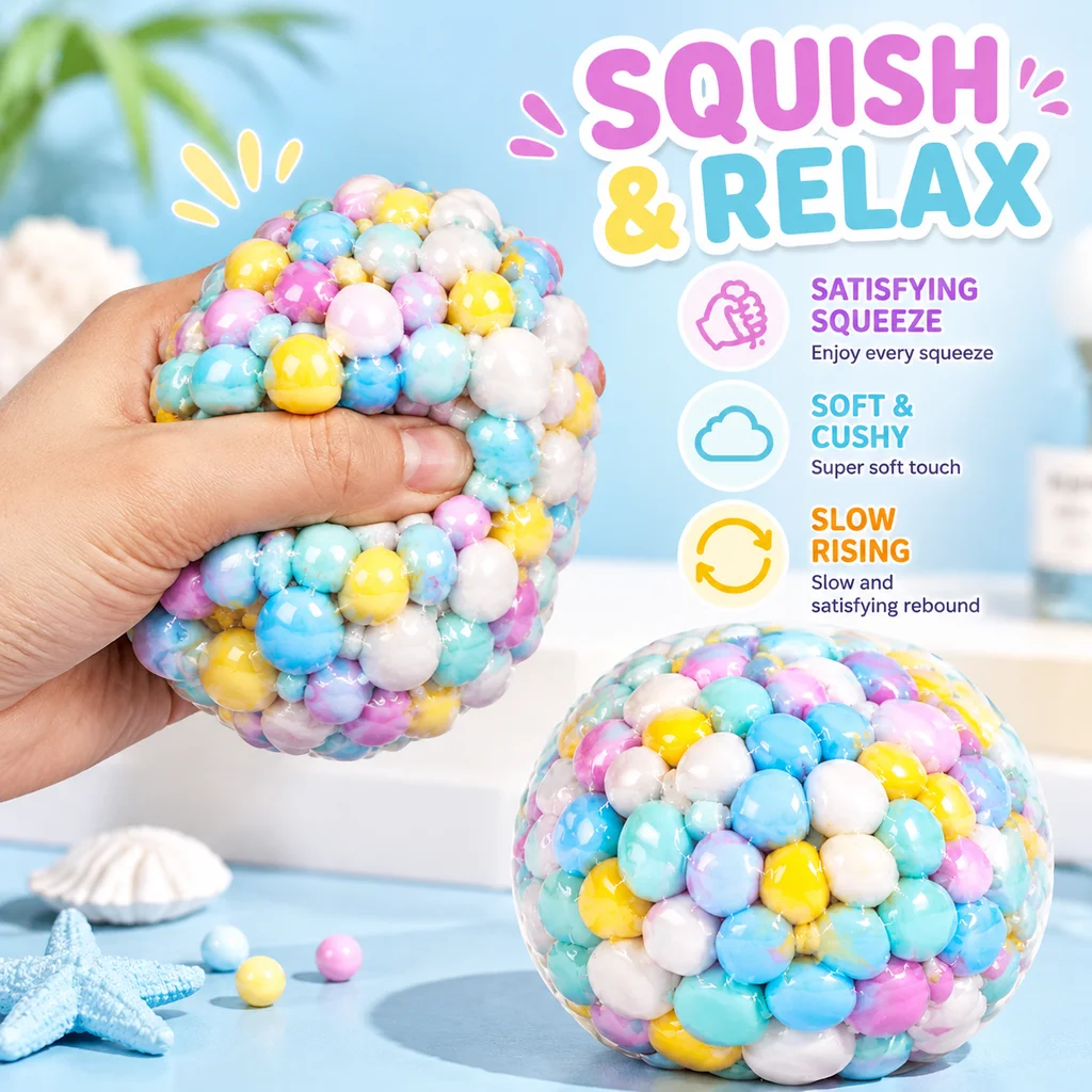 Squishy Stress Ball Sensory Fidget Toys for Adults Anxiety Relief Squeeze Balls High Quality Dopamine ADHD Autism Focus