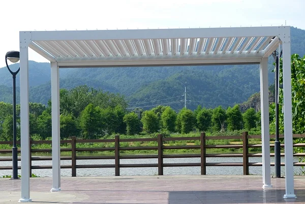 jh-3*5m Aluminum Free Standing Electric Rainproof Louver Pergola Retractable Metal Pergola Awning Gazebo Outdoor Pergola