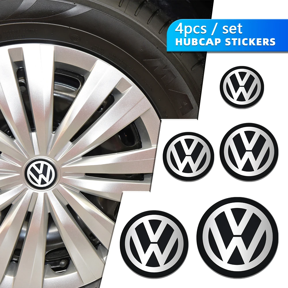 70/80/90/100/120MM Car Tyre Wheel Center Hub Cap Badge Decoration Sticker For VW Passat Polo Tiguan Golf Scirocco Lavida Santana