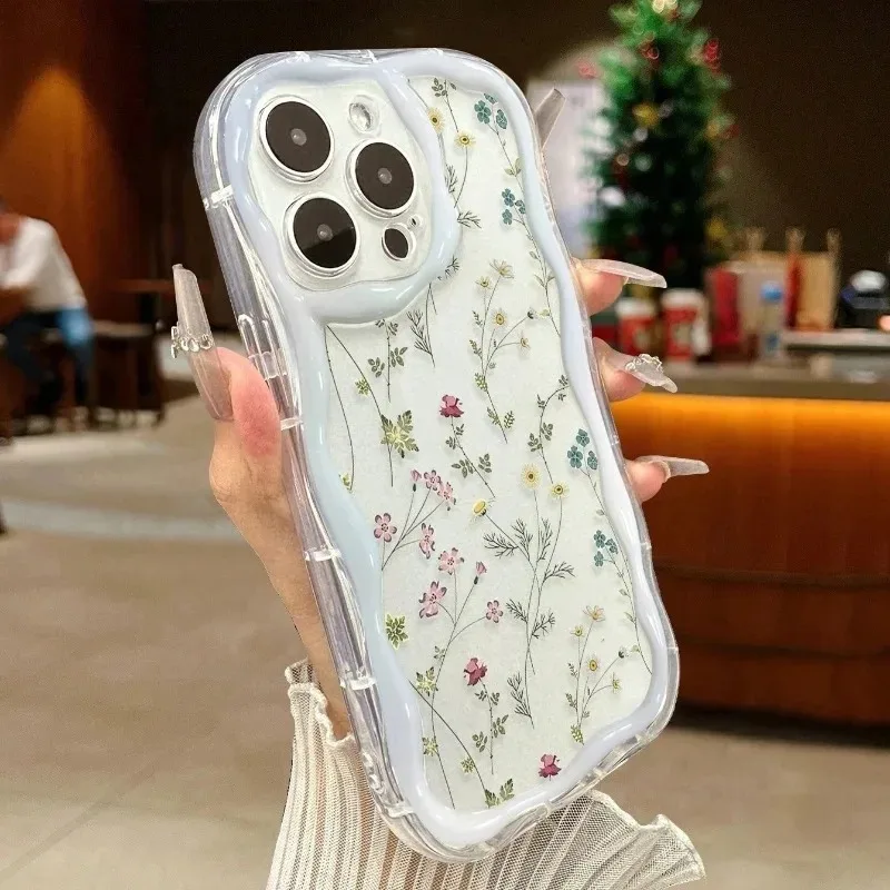 Einfache Blumen-Handyhülle für Samsung Galaxy A16 A17 A15 4G A07 S25 S26 Ultra S24 S23 Plus A06 A55 5G mit Lanyard-Hülle – Detail 4