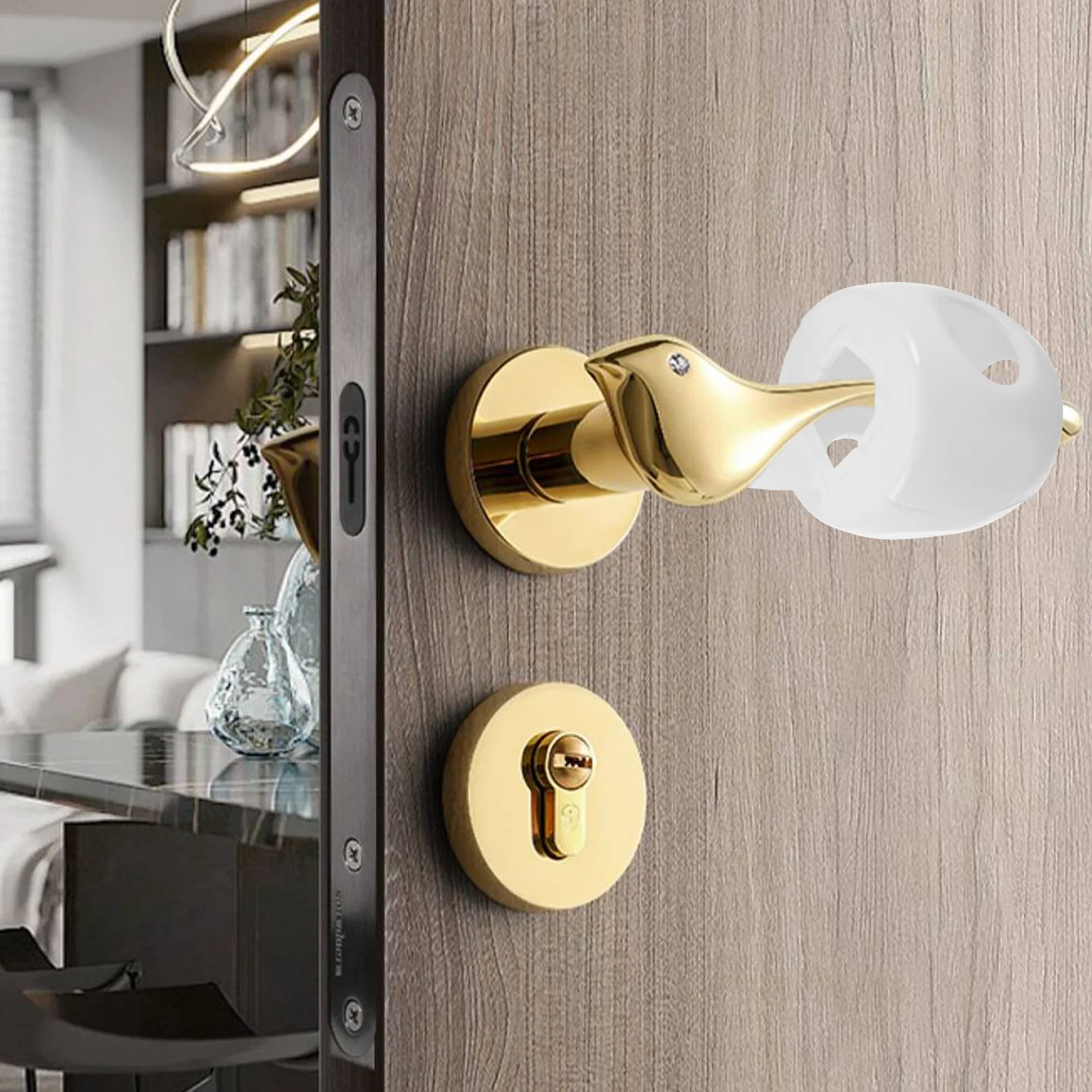 

6Pcs Safety Door Handle Covers White Childproof Round Knob Protector Proof Door Knob Cover Safety Guard