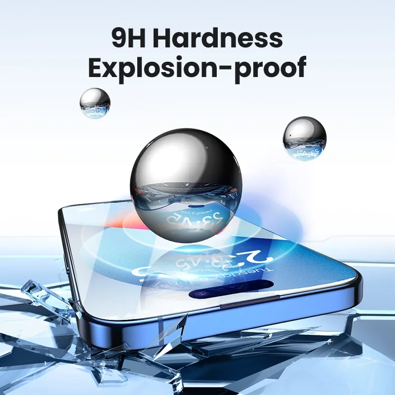 2Pcs Tempered Glass for iPhone 15 14 13 12 11 Pro Max Screen Protector for iPhone 14 Plus  for iPhone 11 XR Glass 9D Films