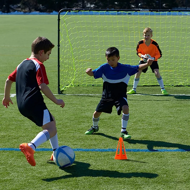 Plastic Cones Mini Sports Cones Flexible Orange Goal Cones For Drills + Practice For Training + Games - 9 Inches