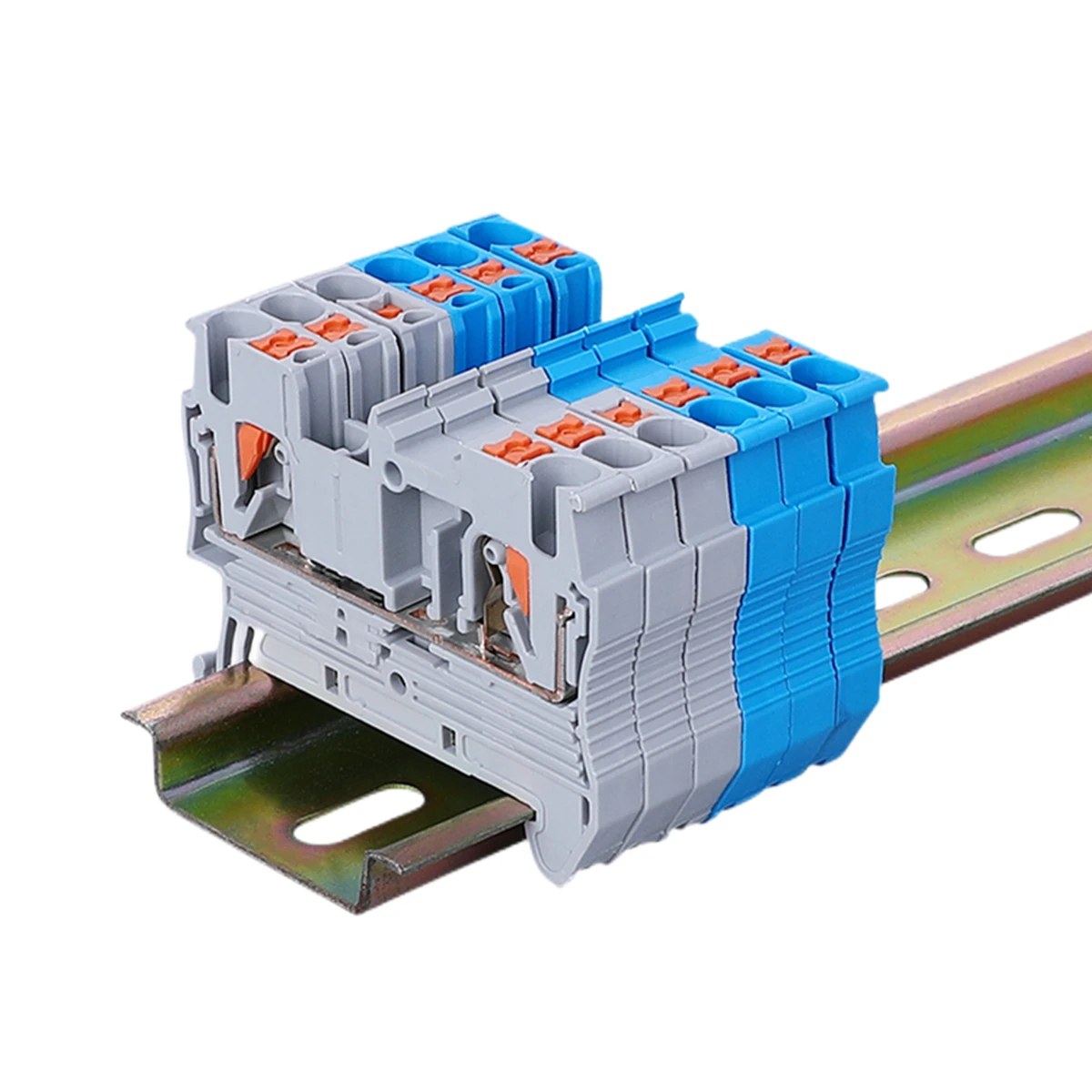 1/5/10PCS Din Rail Terminal Block PT-2.5 Push In Terminal Connector Spring Screwless Electrical Wire Conductor Terminal Block
