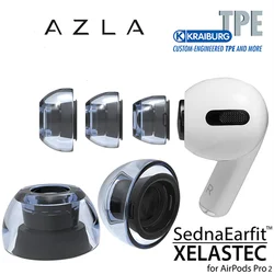 AZLA Xelastec 에어팟 프로 2 용 이어팁, 미끄럼 방지 이어버드, 떨어지는 방지, 에어팟 프로 1/2 3 용 보컬 스티커