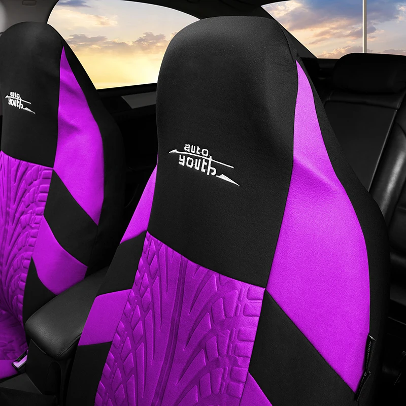 AUTOYOUTH 2-teilige Autositzbezüge im Bucket-Tire-Stil für MAZDA, für MICROCAR, für MITSUBISHI, für Mercedes-Benz, für PEUGEOT, für Ford – Detail 8