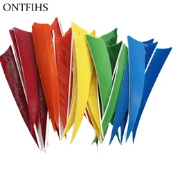 100Pcs /Lot Right Wing 4 Inch Shield Cut Archery Fletching Feather Arrow Accessories Arrow Vanes Hunting Shooting