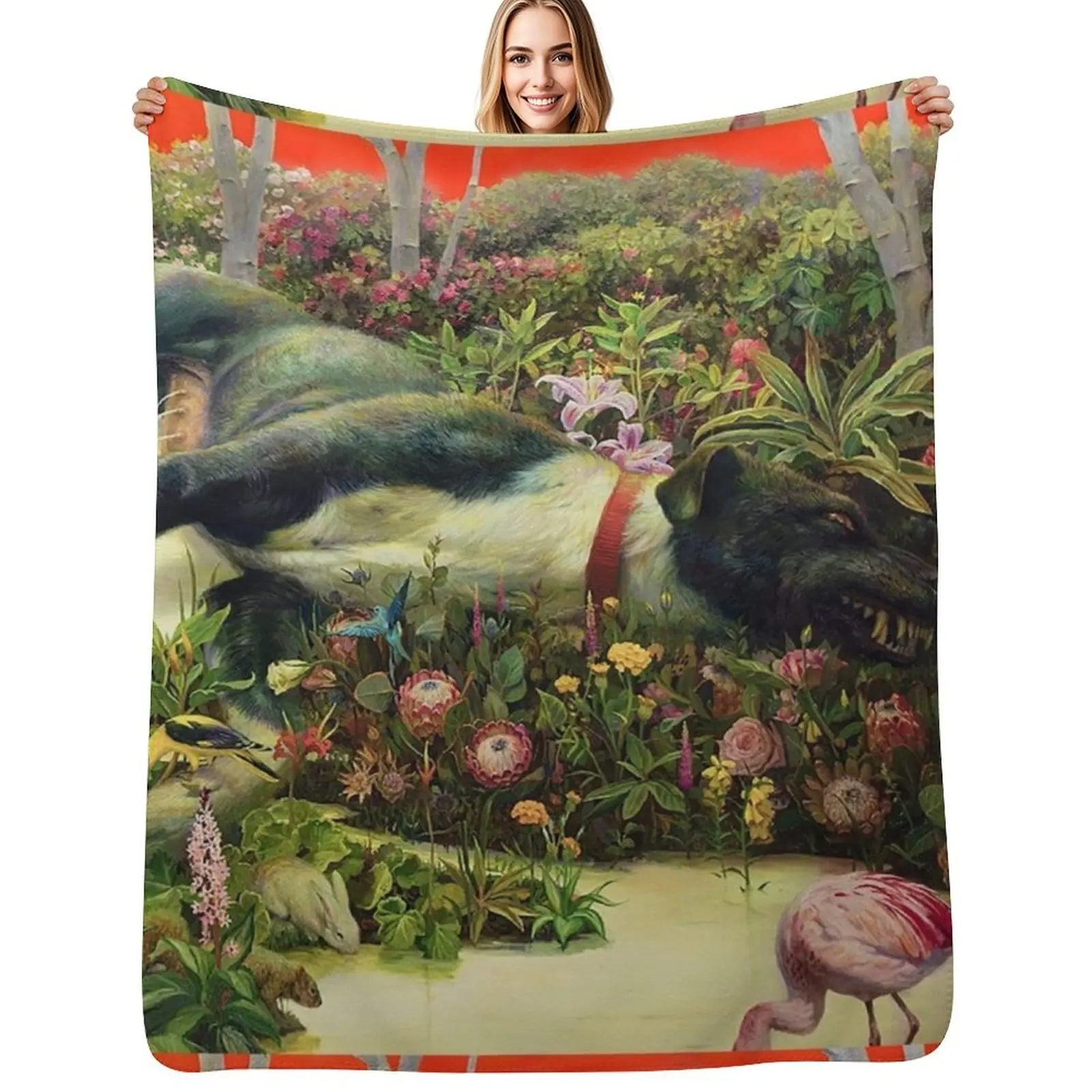 

Rival Sons Feral Roots Throw Blanket Large valentine gift ideas Sofa Quilt Blankets