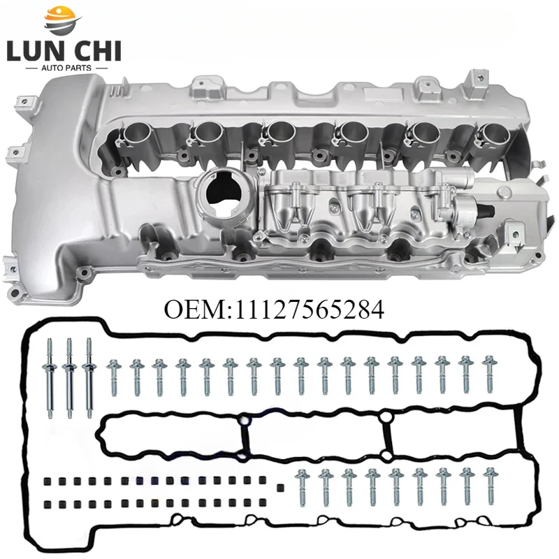 OEM 11127565284 Automobiles Aluminum Engine Valve Cover For BMW N54 F02/E70 135i 335i 535i 740i X5 E70 3.0L Z4