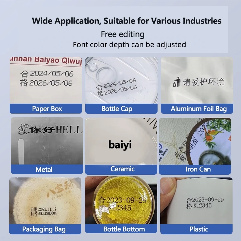 BM-60 Handheld Date Printer Inkjet Machine 12.7mm 0.5 inch Print Height