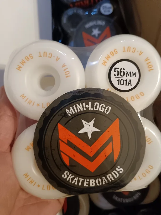 Rodas originais do mini skate, originais, 53mm, 54mm, 56mm, 58mm, 60mm, 90a, 95a, 101a, 4 PCes