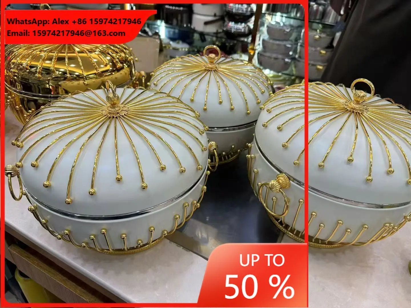 3.5L-4.5L-5.5L Food Warmer Container Round Bead Point Insulation Box Modern Luxury Design