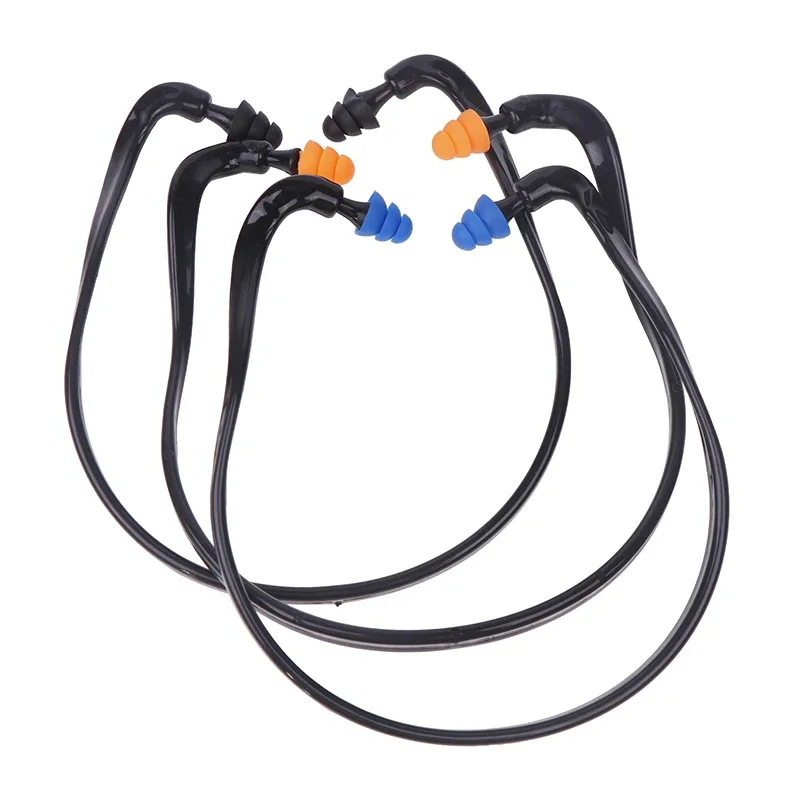 1PC 睡眠作業ノイズリダクション耳栓ソフトシリコンヘッドマウント耳栓プロテクターアンチノイズイヤーマフ