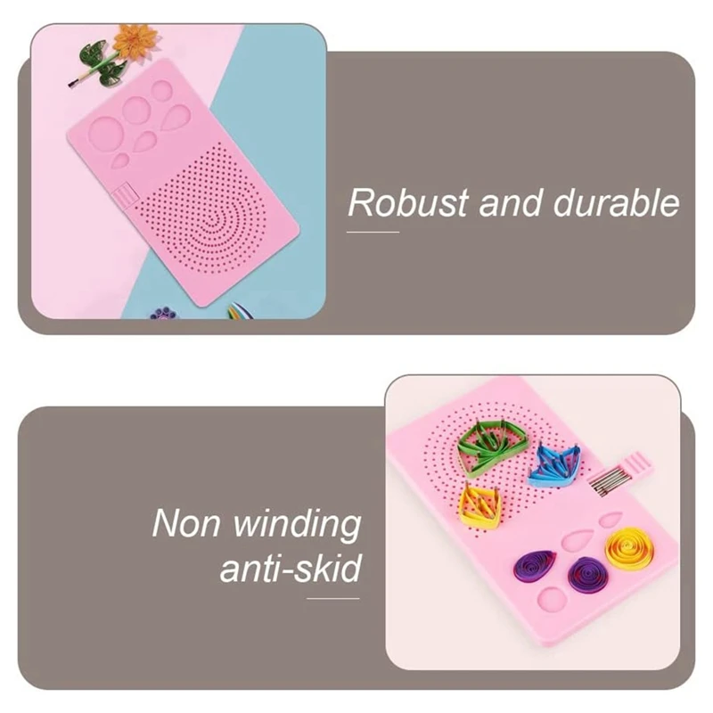 Guide Quilling Board Portable Quilling Knitting Board Paper Grid Guide Winding Disc With Pins Storage Box