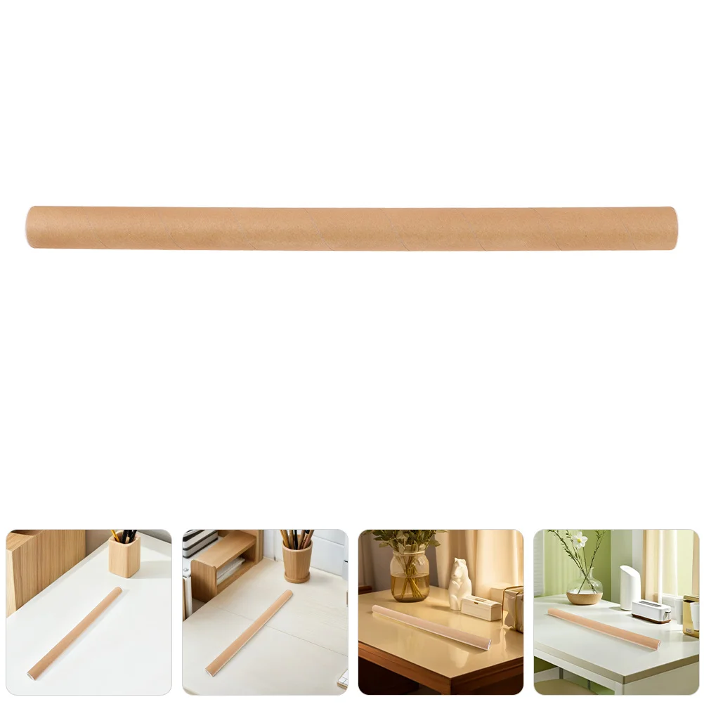 2pcs Paper Tube Packaging Reusable Kraft Cardboard Shipping Tubes For Posters Art Prints Drawings Maps Blueprint Storage Mailing