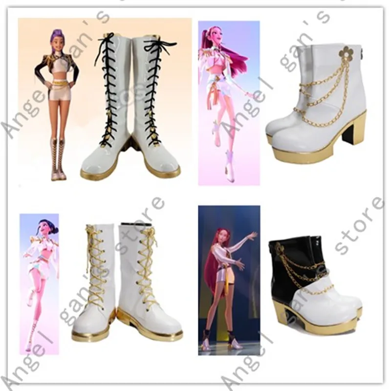 

KPop Demon Hunters Rumi Mira Zoey Cosplay Shoes Anime Carnival Party Halloween Boots Custom Made Children Shoes Boots