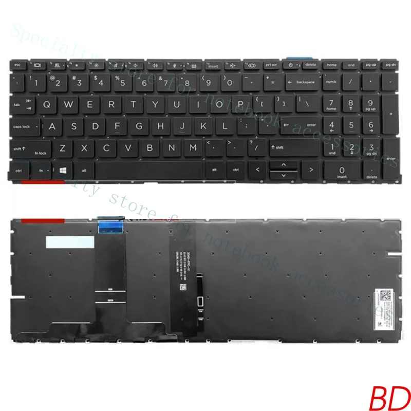 

Клавиатура для ноутбука A+, английская клавиатура с подсветкой для HP ProBook 450 G9 455 G9