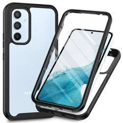 Hybrid TPU/PC Case for Samsung Galaxy A51 A71 With Screen Protector 360 Degree Shockproof Clear Cover For Galaxy A21s A31
