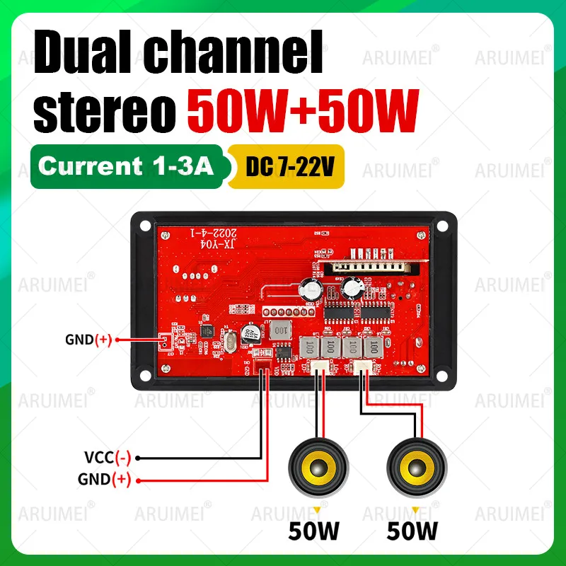 100 واط مكبر للصوت MP3 فك مجلس بلوتوث 5.0 نظام صوت السيارة USB/FM/AUX وحدة يدوي-صوت عالي الدقة شحن مجاني