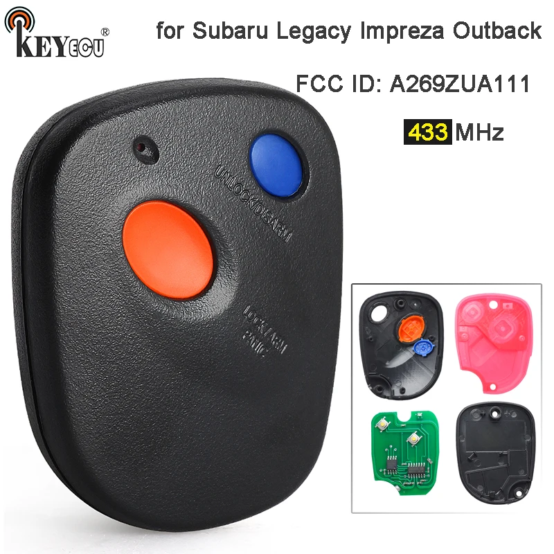 KEYECU 433MHz A269ZUA111 Remote Control Key Fob key for Subaru Forester Legacy Impreza Outback 1999 2000 2001 2002 2003 2004