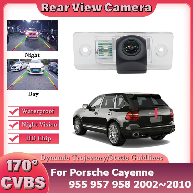 

Car Rear View Reverse Camera For Porsche Cayenne 955 957 958 2002~2010 Back Parking Camera Accessories High quality CCD HD
