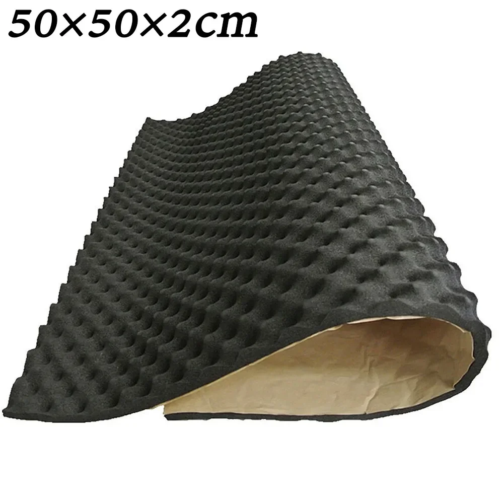 1pc Auto Sound Deadener Noise Insulation Acoustic Dampening Foam Subwoofer Mat Black 80/50/30cm Sound Heat Insulation Cotton