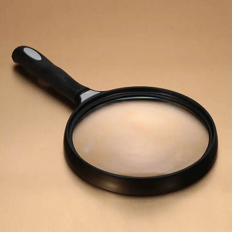 Handheld Magnifier 2.5X  130mm Lens Reading Map Newspaper Handle Magnifying Glass Jewelry Loupe Low Vision Aids Helping Hands