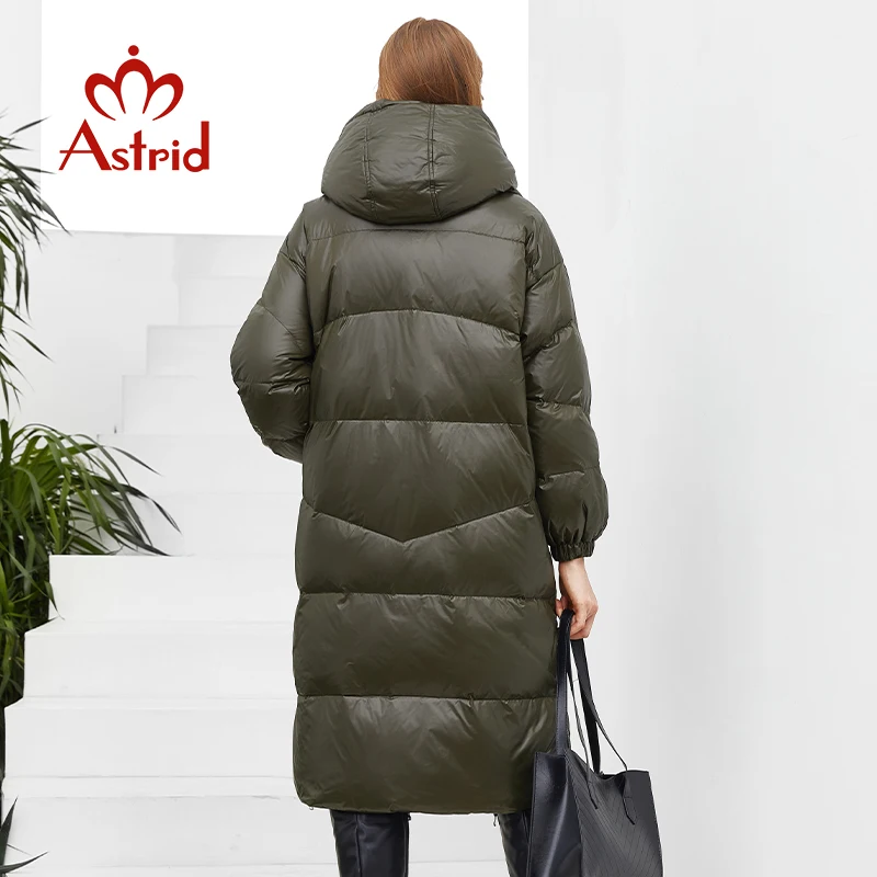 Astrid 2022 New Winter Down Jacket Women Long Hooded Large Lapels Fashion Warm Parkas Coat Hight Quality Female Outwear ZR-7570