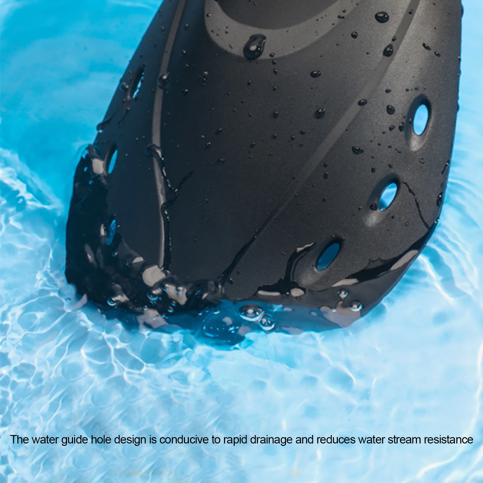 Barbatanas curtas com bordas mais suaves, 2 peças, design de buraco de drenagem, suavidade moderada, fácil de usar, durável, ajustável, barbatanas de natação tpr para mergulho