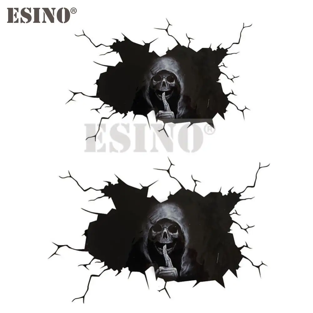 

Car Styling Creative Funny Halloween Skull Decorative Sticker Japanese Cartoon PVC Decal Waterproof Car Body Pattern Vinyl