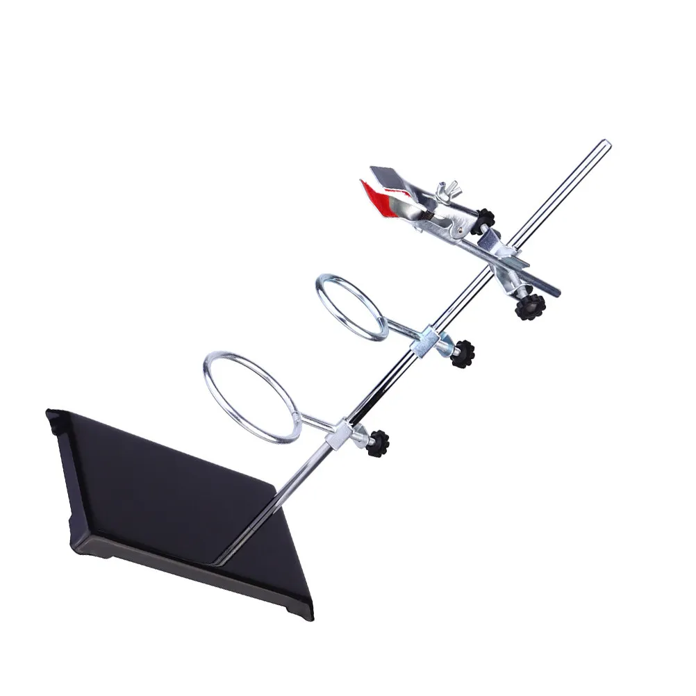 Clamp Stand Ring Stand Laboratory Equipment Support Stable Iron Stainless Steel Chemistry Lab Metalware Experimental Use