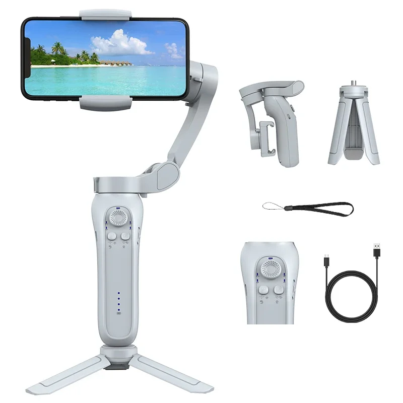 

Factory Price L7Bpro 3 Axis Handheld Foldable Gimbal Stabilizers For Mobile Phone With 360 Degree Tracking