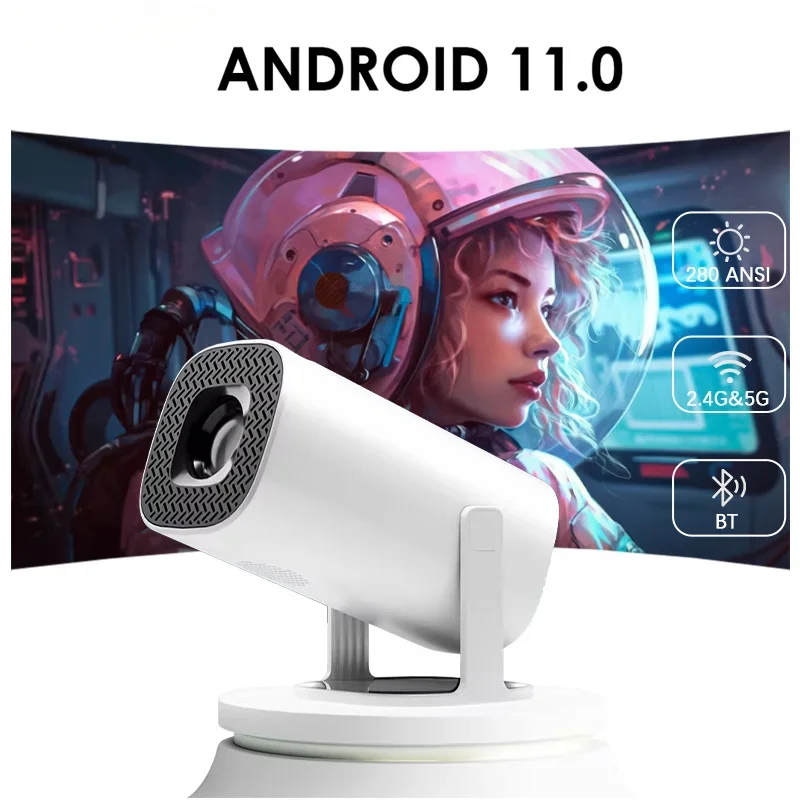 جهاز عرض صغير ذكي P30 أندرويد 11 WiFi6 يدعم 4K 1080P BT5.0 1280*720P 130 ANSI Lumen جهاز عرض محمول للسينما المنزلية