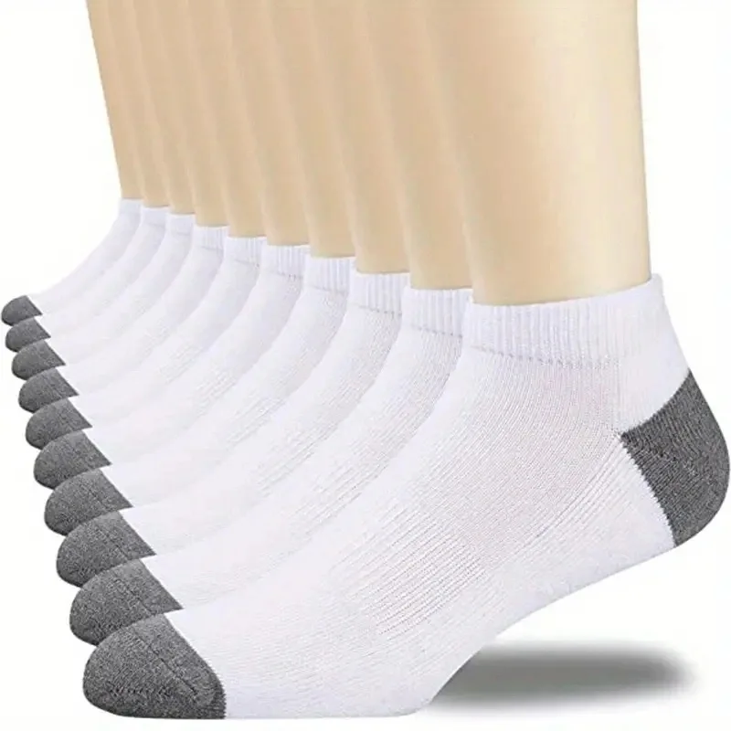 10pairs Men\'s Fashion Cotton Breathable Comfortable Ankle Socks, Men\'s Summer Socks