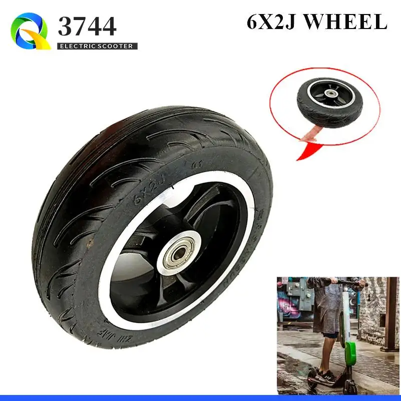 

Высокопроизводительные твердые колеса 6X2J с трубкой ступицы колеса, 6-дюймовые шины, подходящие для шин для скутеров и электрических скутеров.