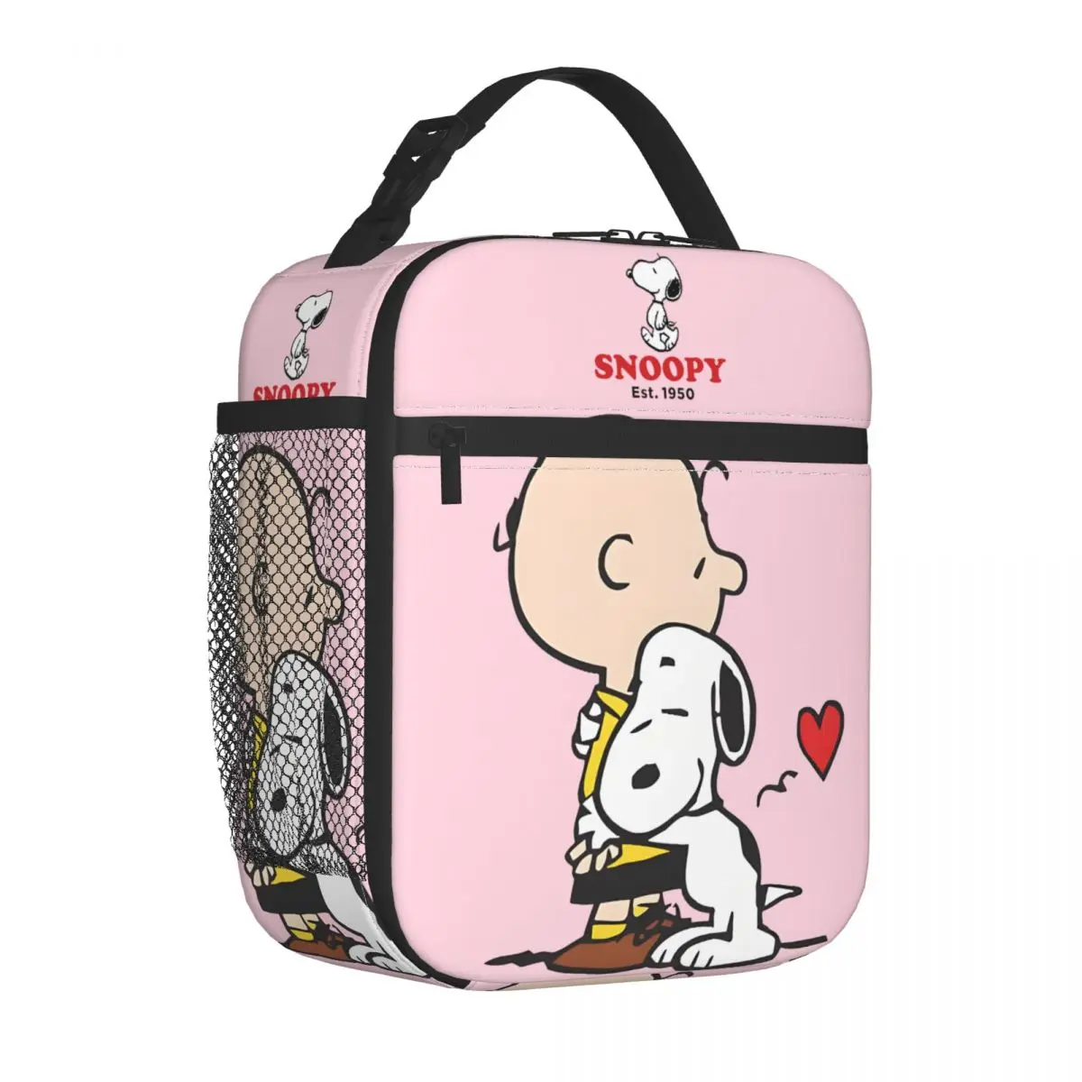 Kdlloo Snoopy Food Bags Peanuts Snoopy For Boy Girl All Season Hiking Hand Bag Leakproof Insulated