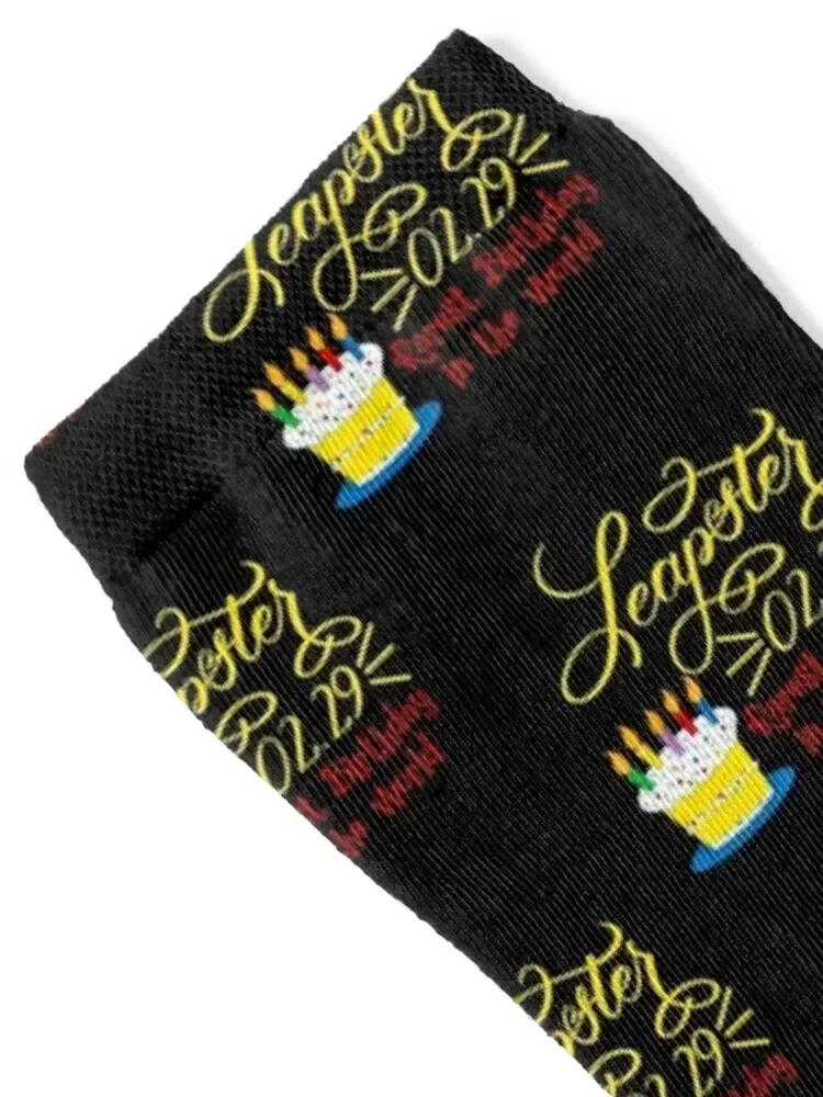 Leapster 02.29 Leap Day/Year Birthday The Rarest Birthday Design Socks funny gift winter hip hop Men's Socks Luxury Women's