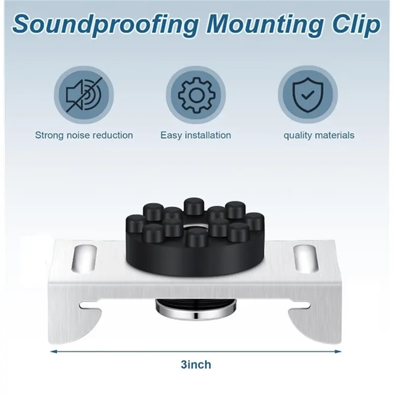 A01F-Sound Isolation Clips-Reduces Noise From Noisy Neighbors 12-Pack-Sound Proofing Mounting Clips-Drywall Soundproofing