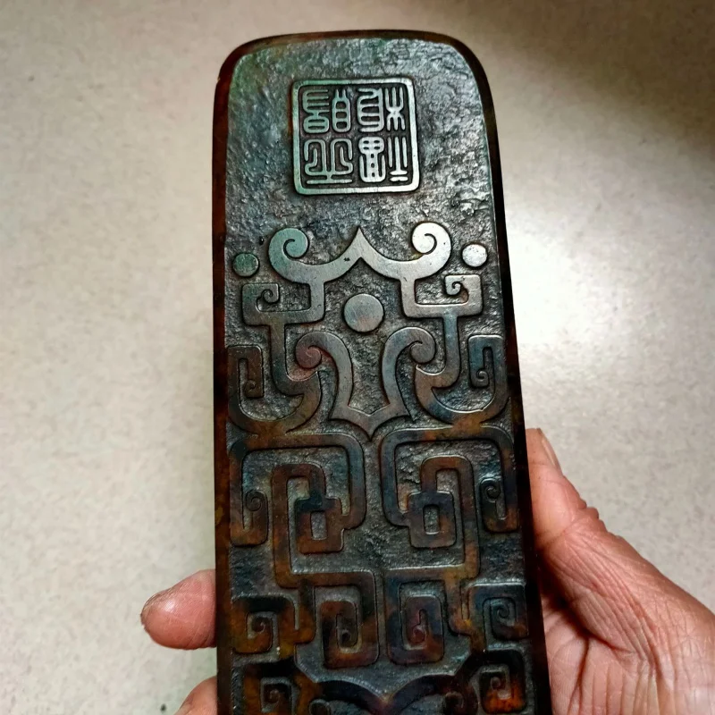 Jade Antique Xiuyan Jade Vintage Crafts Han Dynasty Jade Court Board Token Jade Gui Sacrifice Gift Ornaments