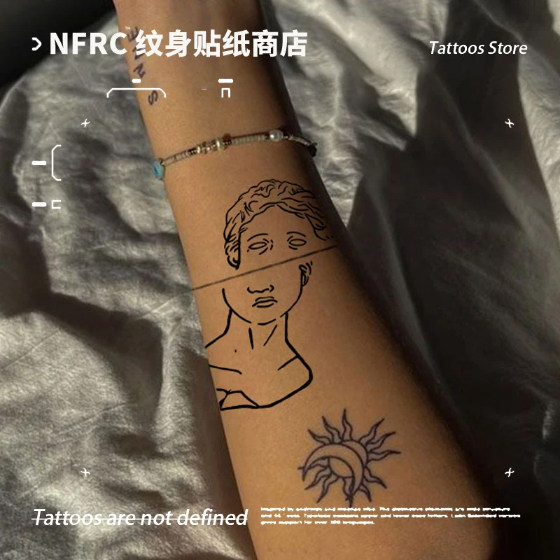 

Дэвид выглядит как наклейка-тату с травяным соком для мужчин и женщин, водонепроницаемая временная татуировка на руку, поддельная татуировка на теле, покрытие шрамов