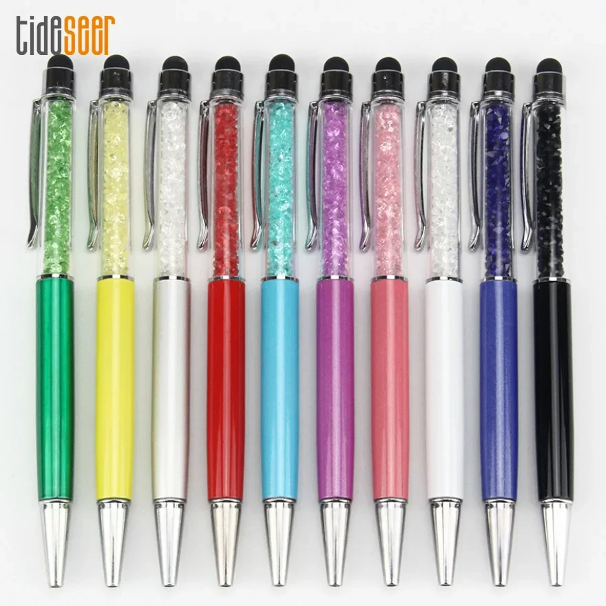 

5000pcs Cute Crystal Diamond Ballpoint Pens Stationery 2 in 1 Stylus Touch Pen for Smart Phone Tablet For School Office Gifts