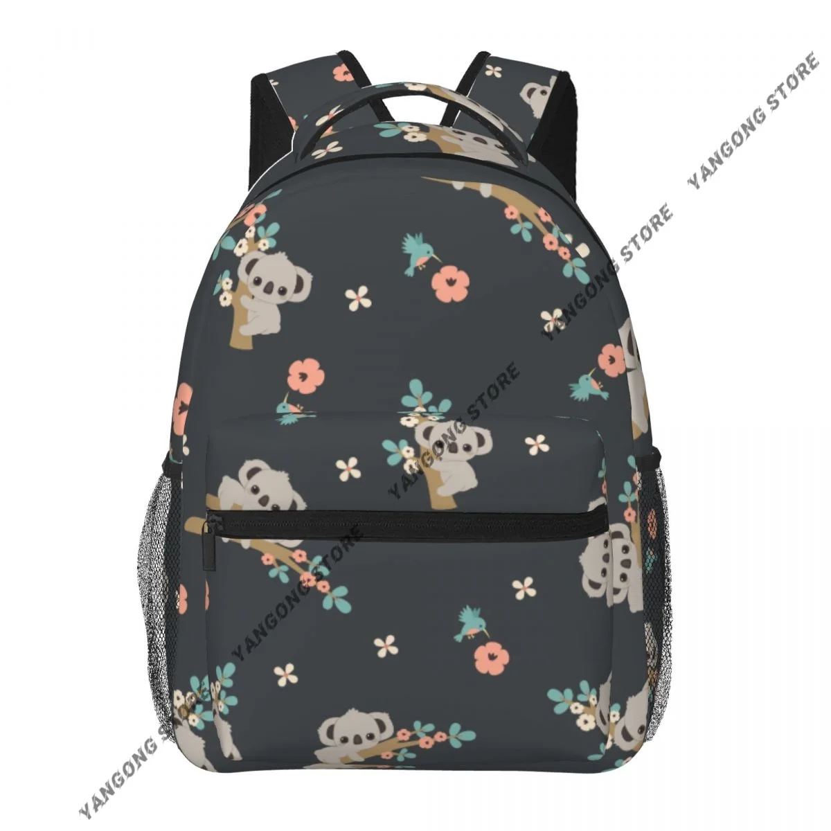 

Backpack Casual Travel Bag Cute Cartoon Koala Floral Pattern School Bag Fashion Shoulder Bag For Teenage Girl Bagpack