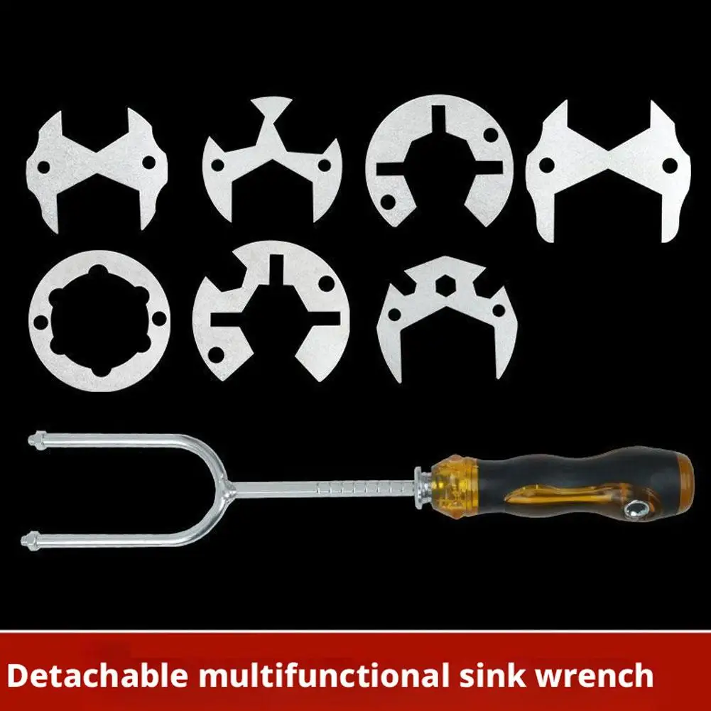 Verstellbarer Spülbeckenschlüssel, Montagewerkzeug für Waschtischarmaturen, Sanitär-Schraubenschlüssel für Badezimmer- und Küchenspülen-Installation, Reparatur und Wartung – Detail 2
